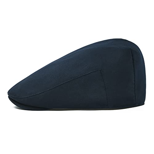 STARANCE Men Thin Cotton Gatsby Newsboy Cap - color: Navy, size: 7 1/2