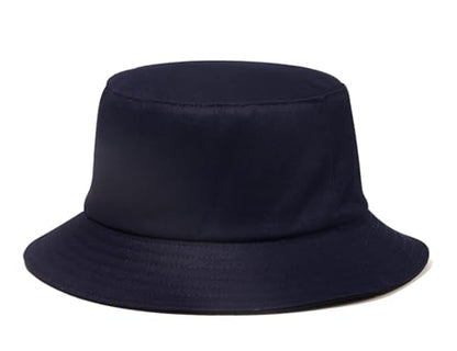 Quanhaigou Bucket Hats Unisex Summer Travel Beach Fisherman Cap for Men Women Teens - color: Plain Navy Blue Black