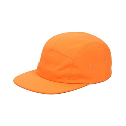 WITHMOONS Low Profile 5 Panel Hat Cap Waterproof Golf Camp Fishing Lightweight Jockey Flat Bill YZ20114 - color: Orange, size: Medium