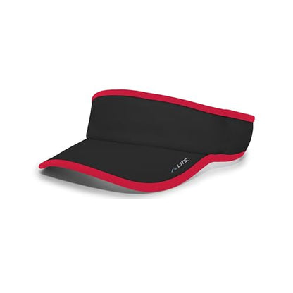 Pacific Headwear Unisex Adult Pacific Headwear Lite Allsport Active Visor - color: Black/Red