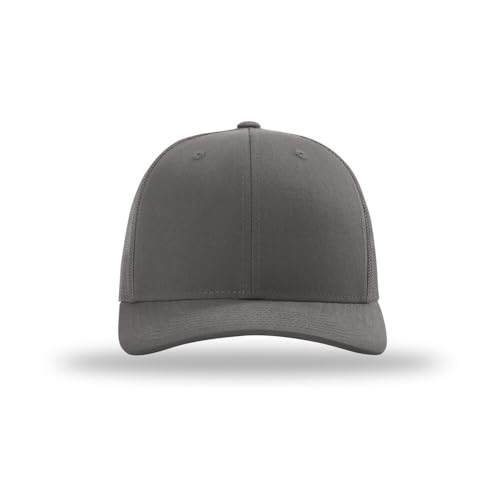 Richardson 112 Classic Six-Panel Adjustable Snapback Trucker Cap - color: Charcoal