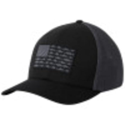 Columbia Unisex Adult PFG Logo Mesh Ball Cap - color: Black/Graphite, size: Small-Medium