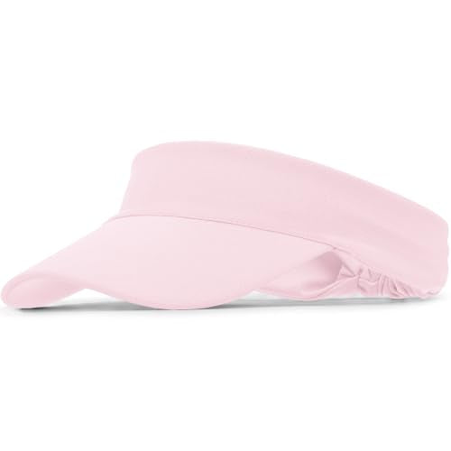 Sun Visor for Women Men Summer Lightweight Sports Sun Visors Hats - color: Pink