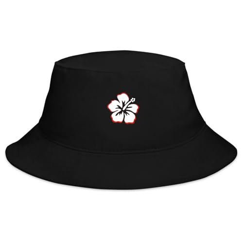 Bucket Hat for Men Women Funny Holiday Fishing Hat Cute Fisherman Cap - color: Hibiscus Flower