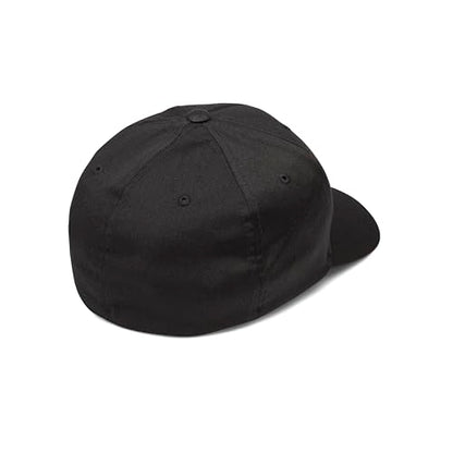 Volcom Men's Snapback Hat – 6-Panel Twill Flat Brim Cap Adjustable Snap Closure - color: Black, size: Small-Medium