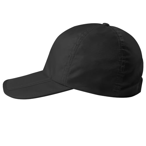 Sumolux Waterproof Baseball Cap Men Women Sun Hat Quick-Drying - color: Black, size: One Size