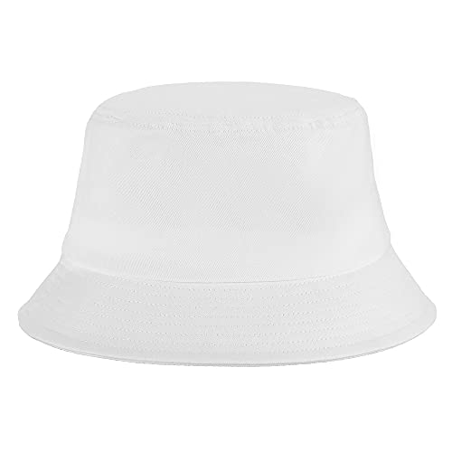 Umeepar Unisex 2 Pack Cotton Bucket Hat Packable Sun Hat for Men Women - color: White +Beige Yellow
