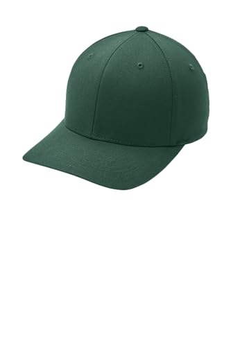 Port Authority Flexfit Cotton Twill Cap - color: Forest Green, size: Small-Medium