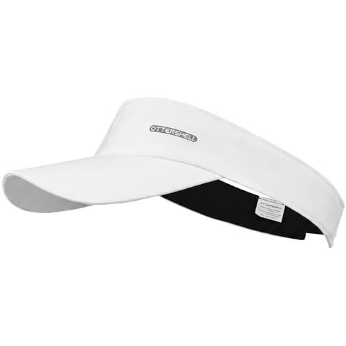 Sports Sun Visor with Eyewear Slots, Adjustable Athletic Visor for Running, Golf, Tennis, Fishing. - color: White