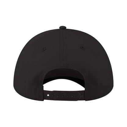 TOPTIE 5 Panel Trucker Hat Snapback Adjustable Cotton Sun Cap for Men - color: Black