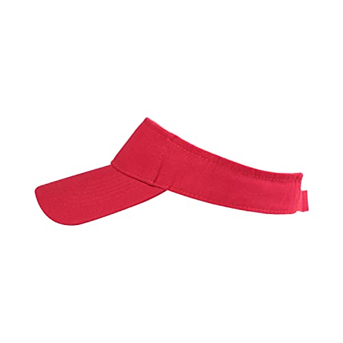 HH HOFNEN Sports Sun Visor Hats Cotton Adjustable Golf Caps for Men Women - color: #1b Red