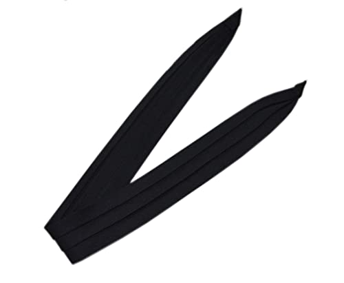 Nayt Cotton Twill Pleated Hat Band for Fedora/Gambler - color: Black