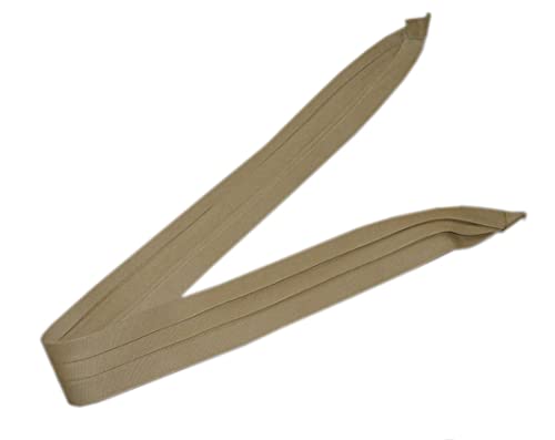 Nayt Cotton Twill Pleated Hat Band for Fedora/Gambler - color: Khaki