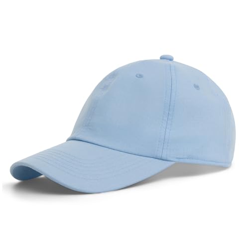 Linen Cotton Baseball Cap, Summer Breathable Dad Hat Men Women - color: Light Blue