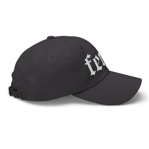 NX Feral Embroidered Curved Bill Cap Relaxed Fit Low Crown Adjustable Dad Hat - color: Dark Grey