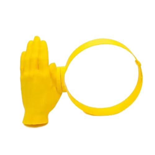 Novelty Hand Hat Visor - color: Yellow