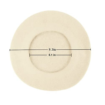 Wheebo Berets for Kids Wool French Beret Hats Artist Painter Hats for Little Girls Boys Solid Color Style - color: Beige
