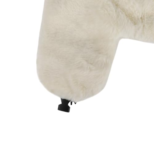Womens Faux Fur Fuzzy Trapper Hat Winter Ear Flap Trooper Aviator Hat - color: White