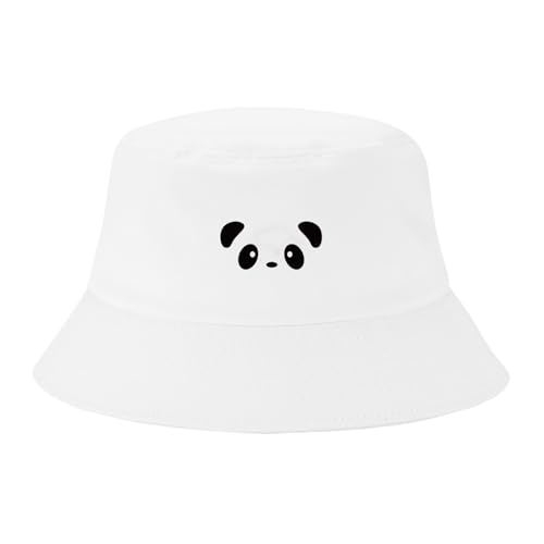 Embroidered Bucket Hat - color: Panda-white