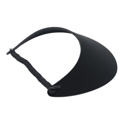 MG Women's Cotton Solid String Sun Visor Hat - color: Black