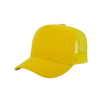 ZH 12 Pack Seamless Mesh Back Baseball Caps, 5 Panel Trucker Hats Bulk for Men and Women，Blank Caps - color: Yellew
