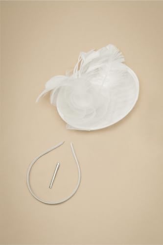 BABEYOND Fascinators Hats for Women Tea Party Mesh Flower Pillbox Derby Hat - color: White
