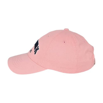 E BY ELIDAN NY Dad Hat, New York EST.1625 Cotton Baseball Cap Women & Men - color: Rose Pink-navy