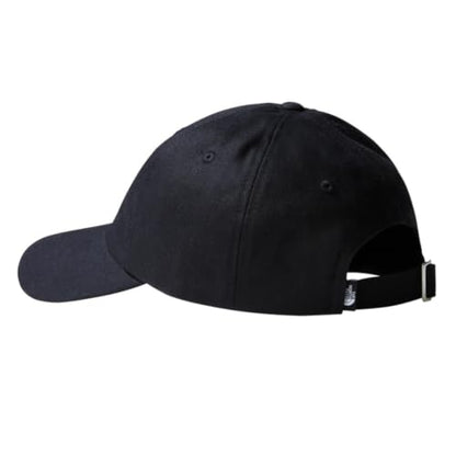 The North Face Norm Baseball Hat | Shallow Fit Ball Cap with Embroidered Logo, Adjustable Strap Closure & Silver Buckle - color: Tnf Black