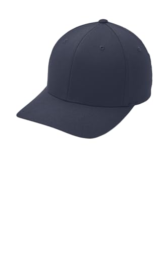 Port Authority Flexfit Cotton Twill Cap - color: True Navy, size: Small-Medium