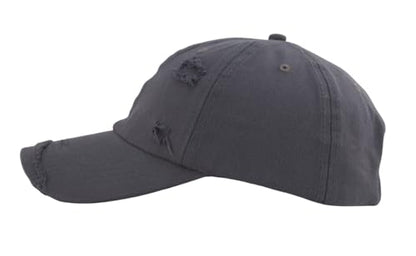 TSSGBL Unstructured Distressed Baseabll Cap Cotton Soft Dad Hat Adjustable Low Profile Headwear Ball Caps for Women Men - color: Distressed Charcoal, size: Medium-Large