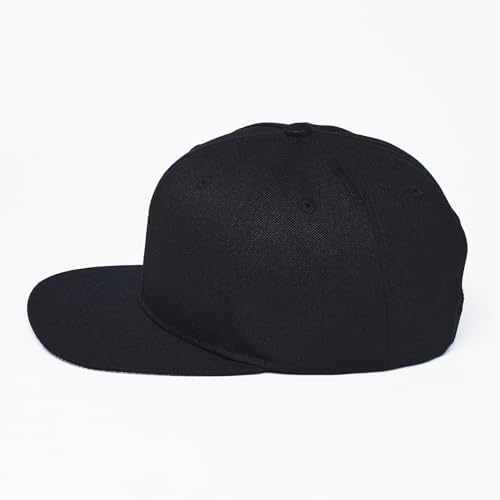 E BY ELIDAN Flat Bill Hat, Structured Flat Brim Baseball Cap for Men - color: Black