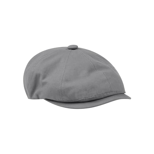 Men's Newsboy Caps Newsboy Hat for Men Gatsby Hat Cotton Vintage Cabbie Cap - color: Grey, size: Large
