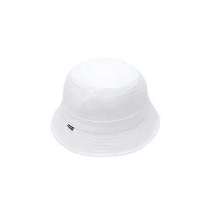 Lacoste Piqué Bucket Hat - color: White, size: Medium