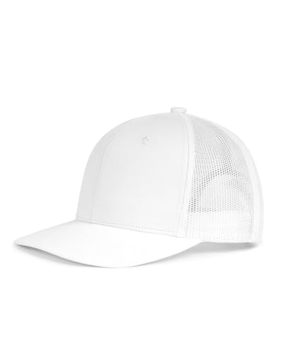 Zylioo XXL Trucker Hat for Big Heads Men Women,2 Tone Mesh Snapback Cap - color: White, size: X-Large-XX-Large