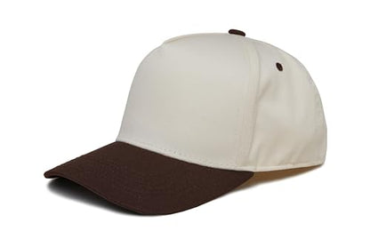 Funky Junque Adult Trucker Snapback Hat 2-Tone Baseball Cap - color: Brown/Beige