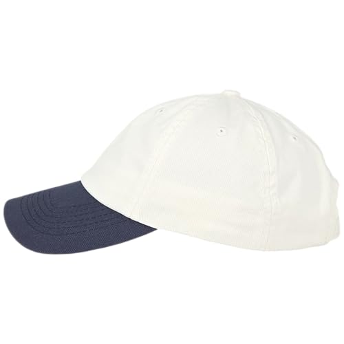 E BY ELIDAN Two Tone Dad Hat, Low Profile Baseball Cap - color: White Navy