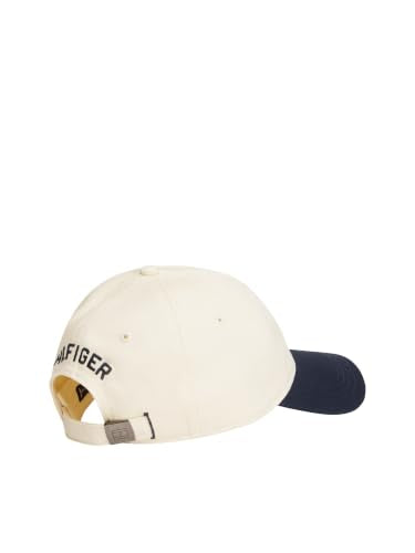 Tommy Hilfiger Men's Cotton Billy Adjustable Flap Baseball Cap - color: Vanilla/Sky Captain