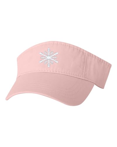 Go All Out Snowflake Cute Christmas Bucket Ponytail Visor Embroidered Cap Dad Hat - color: Pink