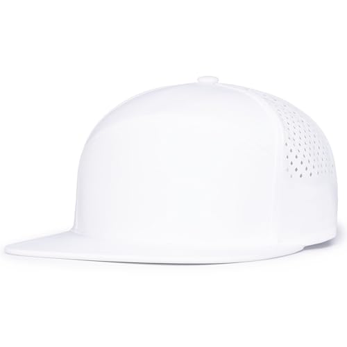 Pacific Headwear Perforated 6-Panel Arch Cap - color: White