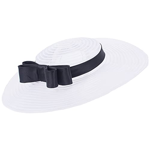 Lawliet Womens 1950s Fascinator Wedding Church Racing Hat Elegant Headpiece T449 - color: White