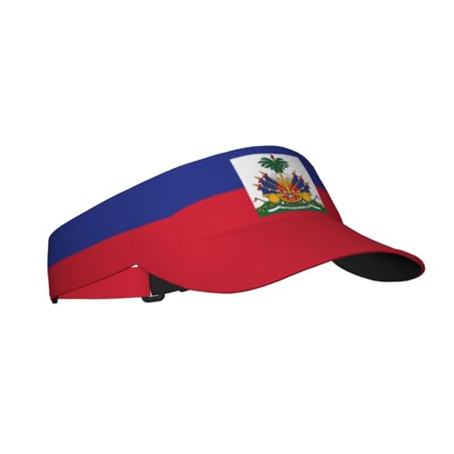 Cute Flag Visors Sun Protection Hats for Men Women Fashion Outdoor Sun Visor Hats Adjustable Summer Hat - color: Haiti Flag 17