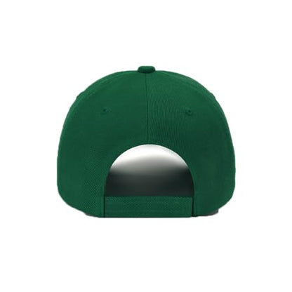 ZH Plain Adjustable Baseball Cap - Lot of 12 Unisex Blank Design Caps - color: Dark Green