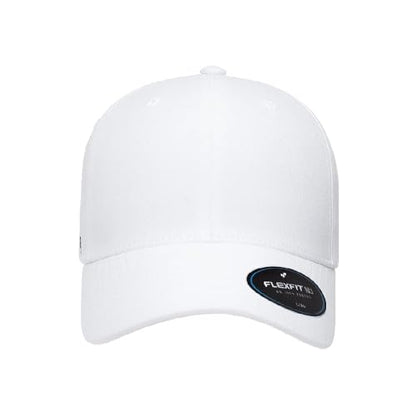 Flexfit 6100NU Tri-Layer Seamless Baseball Cap Bundle w/Cap Catcher - color: White, size: Small-Medium