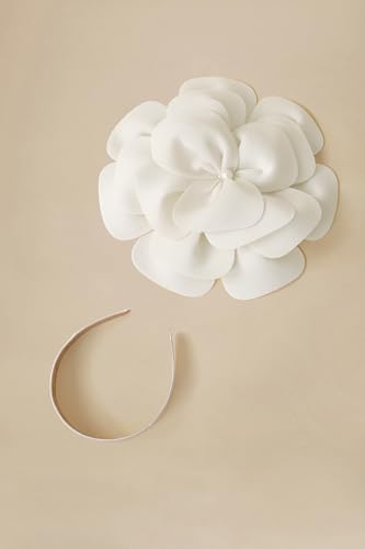BABEYOND Fascinators Hats for Women Layered Flower Tea Party Derby Hats - color: White