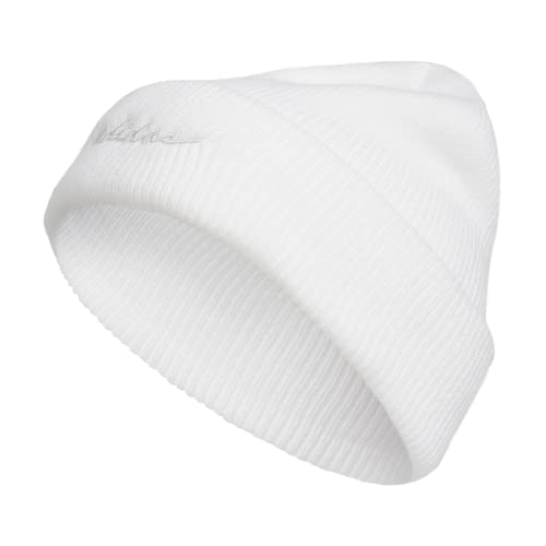 adidas Women's Script Fold Beanie - color: White/Clear Grey, size: One Size