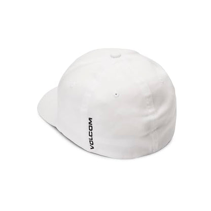 Volcom Men's Snapback Hat – 6-Panel Twill Flat Brim Cap Adjustable Snap Closure - color: White, size: Small-Medium
