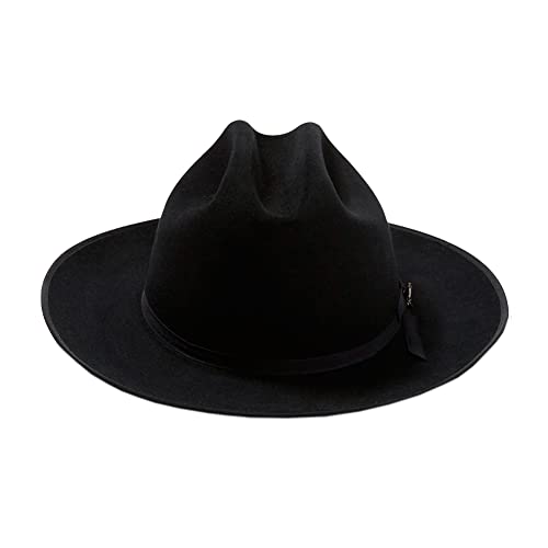 Stetson Men's Royal Deluxe Open Road - color: Black, size: 6 7/8