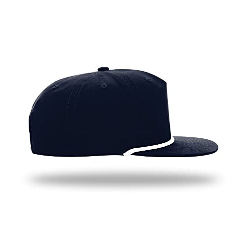 Richardson 256 Umpqua Grandpa Flip-Up Stay Pinch Cap Bundle w/Cap Catcher - color: Navy W/ White Rope