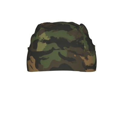 Adjustable Cycling Cap, Quick Dry Sports Bandana Skull Cap Helmet Liner - color: Army Green Camouflage