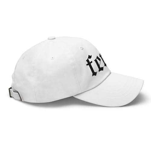 NX Feral Embroidered Curved Bill Cap Relaxed Fit Low Crown Adjustable Dad Hat - color: White